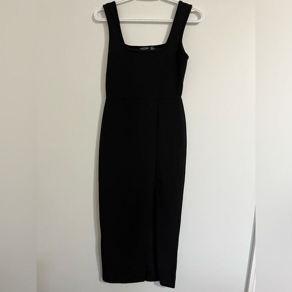Nasty Gal Square Neck - Black Dress Size US 4 - Picture 5 of 9